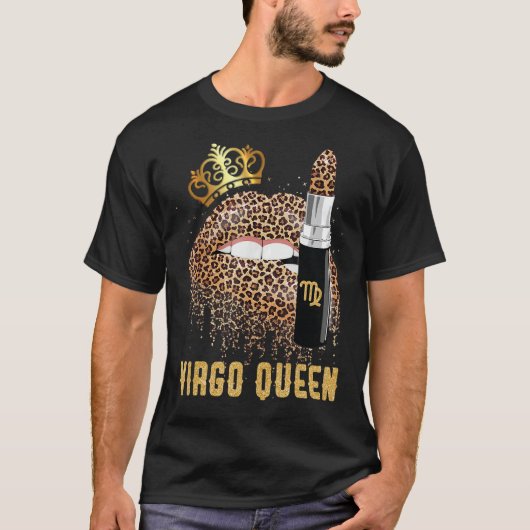T-shirt Virgo Queen Léopard Lièvres Virgo (Devant)