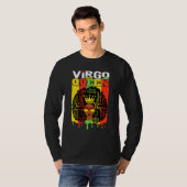 T-shirt Virgo Queen Zodiac style cheveux Afro Blessé Class (Devant entier)