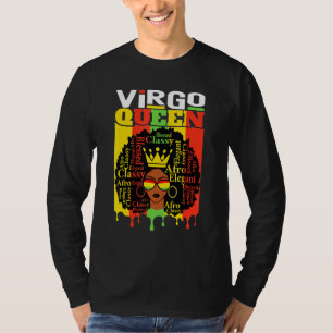 T-shirt Virgo Queen Zodiac style cheveux Afro Blessé Class
