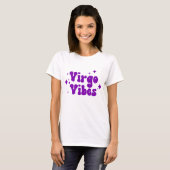 T-shirt Virgo Vibes Zodiac Astrologie Purple Stars (Devant entier)