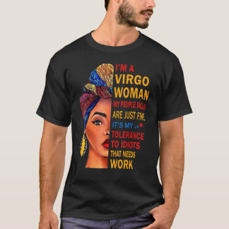 T-shirt Virgo Woman Mes compétences humaines Anniversaire