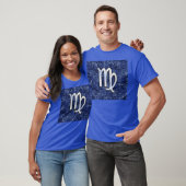 T-shirt Virgo Zodiac Connexion Camouflage numérique bleu (Unisexe)