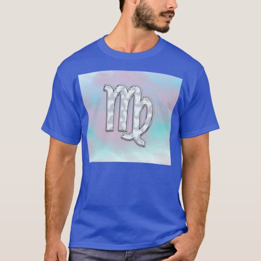 T-shirt Virgo Zodiac Connexion Pastels Style Nacre Imprime (Devant)