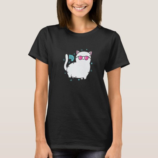 T-shirt Virgo Zodiac Sign as a Cat Horoscope (Devant)