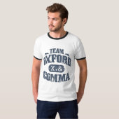 T-shirt Virgule d'équipe (Devant entier)