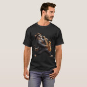 T-shirt Virtuoson Saxophone, Évidemment, Jazz Cat (Devant entier)