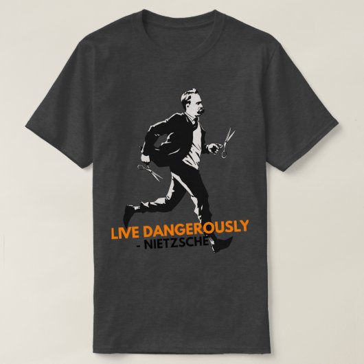 T-shirt Vis Dangereusement Nietzsche (Design devant)