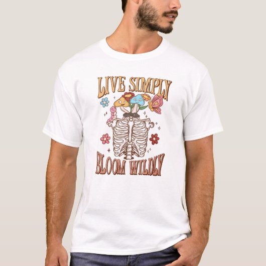 T-shirt Vis Simplement, Fleur Sauvage (Devant)