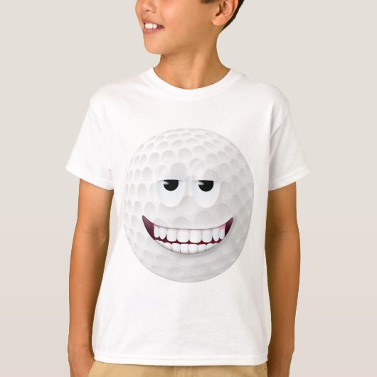 T-shirt Visage 2 de boule de golf (Devant)