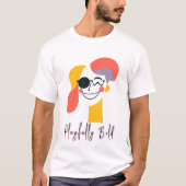 T-shirt Visage Abstrait de sourire (Devant)