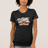 T-shirt Visage Alien dans l'art spatial abstrait (Devant)