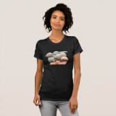 T-shirt Visage Alien dans l'art spatial abstrait (Devant entier)