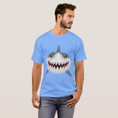 T-shirt Visage Animé de requin (Devant entier)