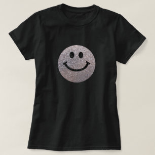 T-shirt Visage argenté de parties scintillantes de faux
