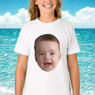 T-shirt Visage bébé personnalisé, drôle photo personnalisé