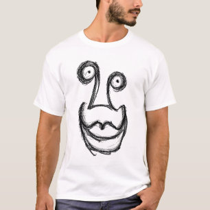 T-shirt Visage bizarre sombre et idiot