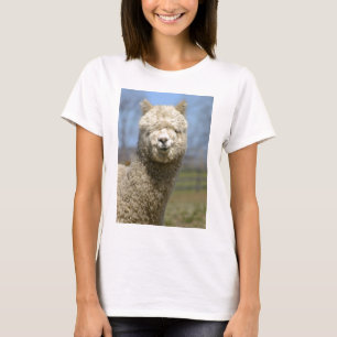 T-shirt Visage blanc brouillé d'alpaga