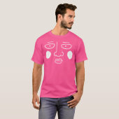 T-shirt visage blanc Dimple rétro (Devant entier)