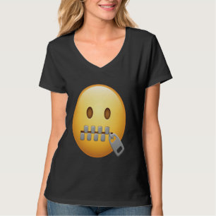 T-shirt Visage Bouche Fermée u2013 Bande Dessinée Enjouée