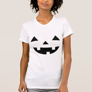T-shirt Visage Citrouille d'Halloween effrayant avec des f