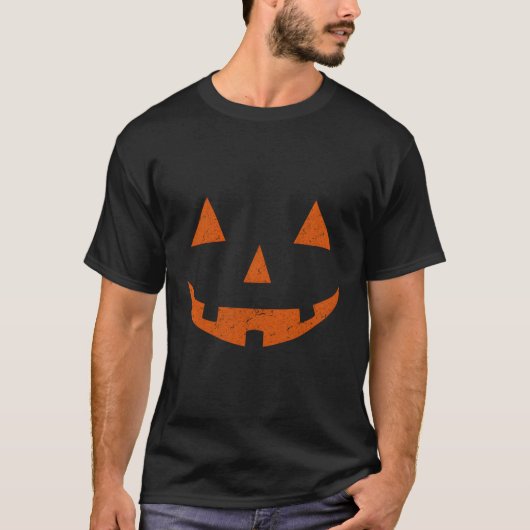 T-shirt Visage Citrouille Jack-o'-lantern Jackolantern (Devant)