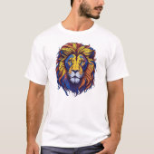 T-shirt Visage coloré du lion (Devant)