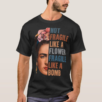 T-shirt visage comme une fleur Frida Kahlo peintre art pou