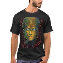 Visage Cybernétique Vert