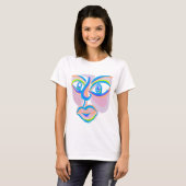 T-shirt Visage d'art moderne (Devant entier)