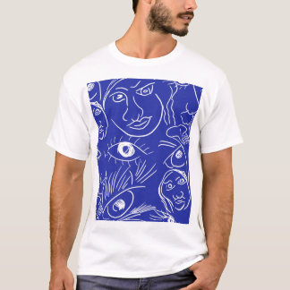 T-shirt Visage de beauté : dessin à une ligne.