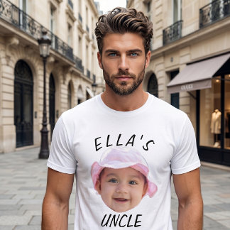 T-shirt Visage de bébé personnalisé Photo Texte Nouvel Onc