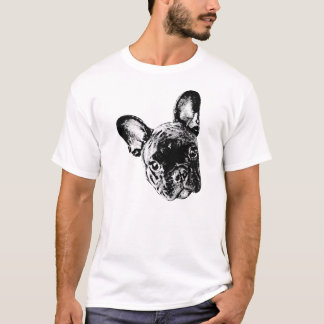T-shirt Visage de bouledogue français