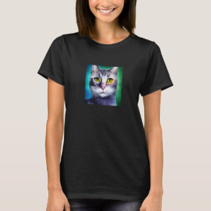 T-shirt Visage de Chat Mignon Chaton Douce Félin Féline Mi