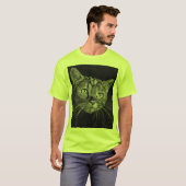 T-shirt Visage de chat mon dessin de lycée (Devant entier)