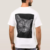 T-shirt Visage de chat mon dessin de lycée (Dos)