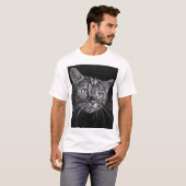T-shirt Visage de chat mon dessin de lycée (Devant entier)