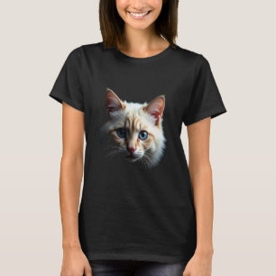 T-shirt Visage de chat Ragdoll Art réaliste depuis les tén