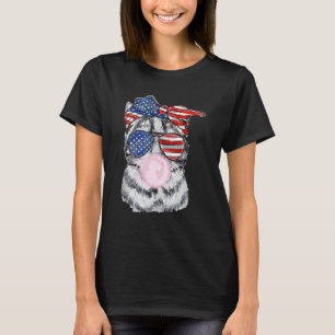 T-shirt Visage de chat Usa Lunettes de soleil Bubble Gum 4