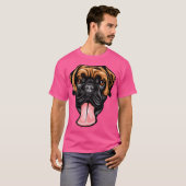 T-shirt Visage de chien de cool (Devant entier)