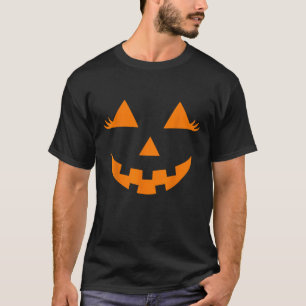 T-shirt Visage de Citrouille de Jack O Lantern Cils de Cos