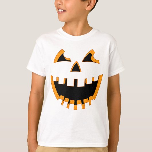 T-shirt Visage de citrouille DRÔLE (Devant)