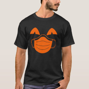 T-shirt Visage de citrouille drôle et mignon portant un ma