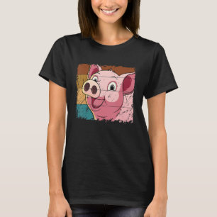 T-shirt Visage De Cochon, Amoureux des animaux Pour Hommes