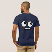 T-shirt Visage de Dessin Animé Drôle Devant & Derrière (Dos entier)