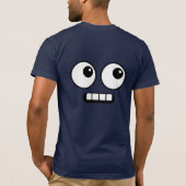 T-shirt Visage de Dessin Animé Drôle Devant & Derrière (Dos)