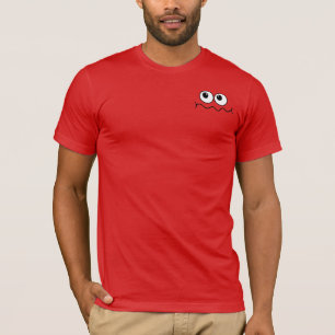 T-shirt Visage de dessin animé drôle devant et derrière