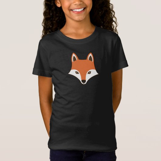 T-Shirt Visage de dessin de style scandinave Fox (Devant)