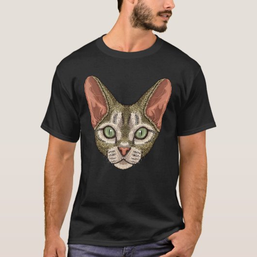 T-shirt Visage de Devon Rex Adorable Race de Chat Devon Re (Devant)
