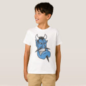 T-shirt Visage de diable bleu (Devant entier)