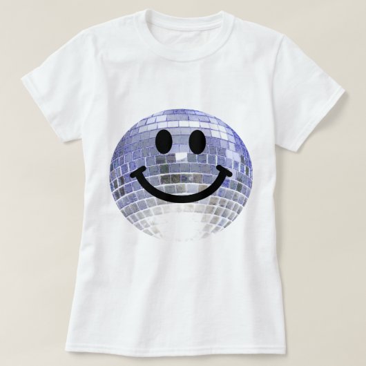 T-shirt Visage de Disco Ball Happy (Design devant)